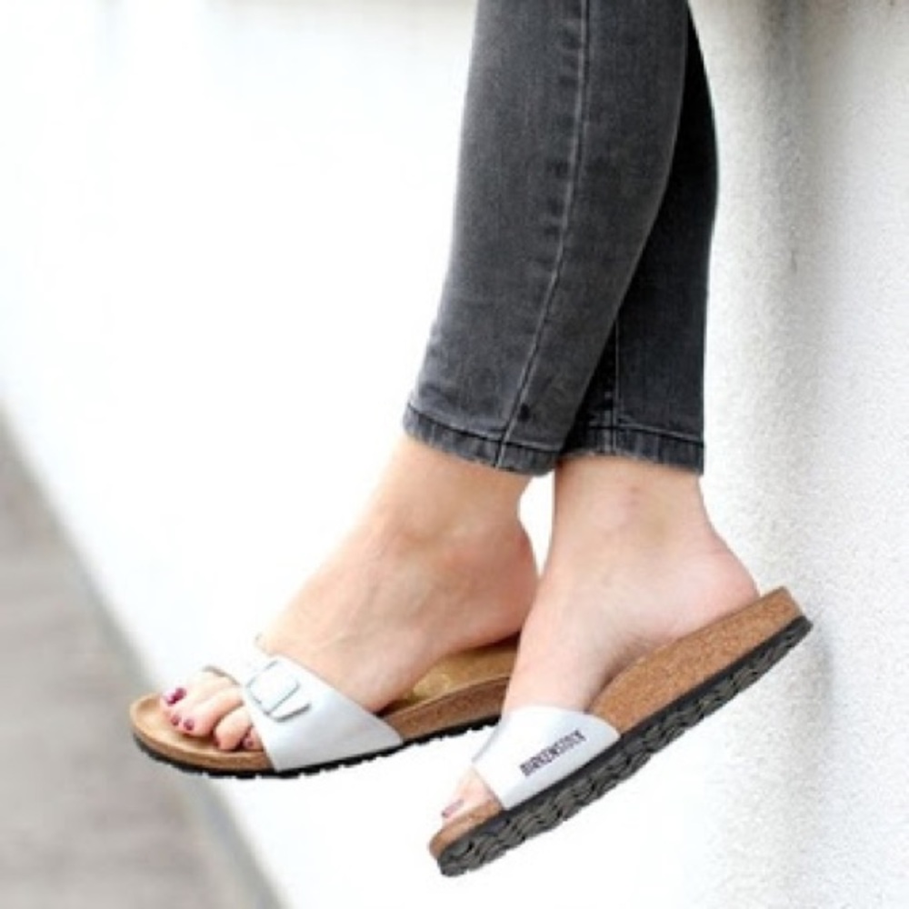 White One Strap Birkenstocks size 36 womens size 6
